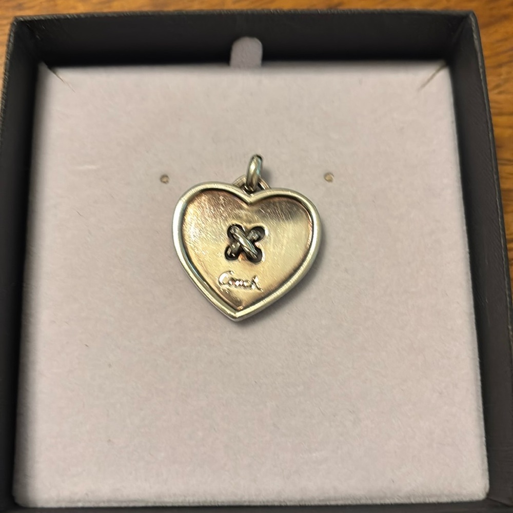 Coach Silver Heart Pendant/Charm